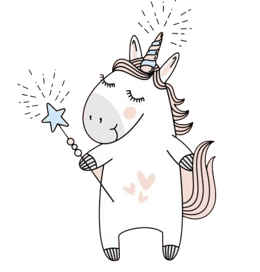 magical unicorn caricature